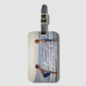 Eenvoudig modern fotosjabloon Aangepaste naam Bagagelabel (Voorkant (verticaal))