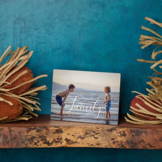 Eenvoudig modern fotosjabloon Aangepaste naam Fotoplaat (Zijkant)