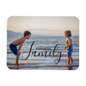 Eenvoudig modern fotosjabloon Aangepaste naam Magneet (Horizontaal)