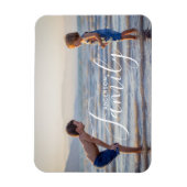 Eenvoudig modern fotosjabloon Aangepaste naam Magneet (Verticaal)