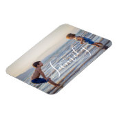 Eenvoudig modern fotosjabloon Aangepaste naam Magneet (Linkerzijde)