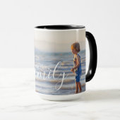 Eenvoudig modern fotosjabloon Aangepaste naam Mok (Voorkant rechts)