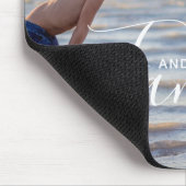 Eenvoudig modern fotosjabloon Aangepaste naam Muismat (Hoek)