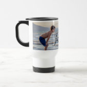 Eenvoudig modern fotosjabloon Aangepaste naam Reisbeker (Links)