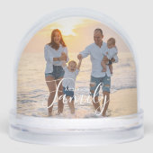 Eenvoudig modern fotosjabloon Aangepaste naam Sneeuwbol (Voorkant)