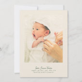 eenvoudig modern frame 5 collage foto script baby aankondiging (Voorkant)