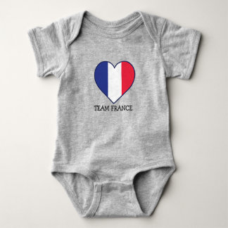 Eenvoudig Modern FRANKRIJK Fan Cheer Flag teamnaam Romper
