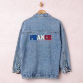 Eenvoudig Modern Frankrijk Nationale Vlag Kleding Denim Jacket (Hangar)