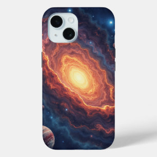Eenvoudig Modern: Galaxy Space Rock Cool iPhone 15 Case