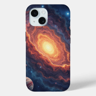 Eenvoudig Modern: Galaxy Space Rock Cool iPhone 15 Case