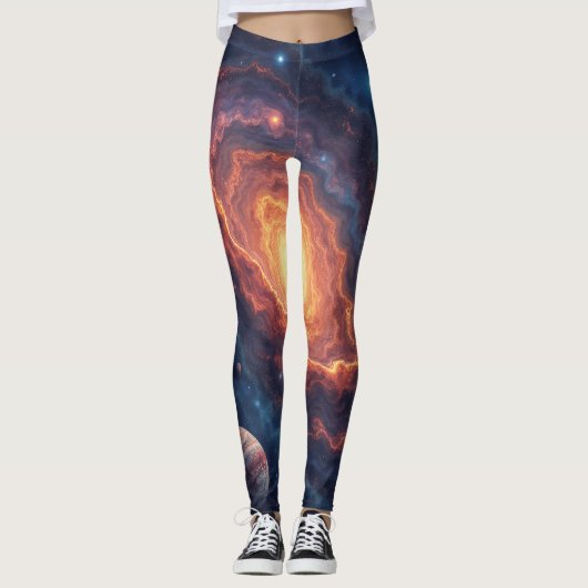 Eenvoudig Modern: Galaxy Space Rock Cool Leggings (Voorkant)