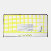 Eenvoudig modern geel design bureaumat (Keyboard & Muis)