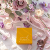 Eenvoudig modern geel huwelijk, speciaal voor u bedankdoosjes