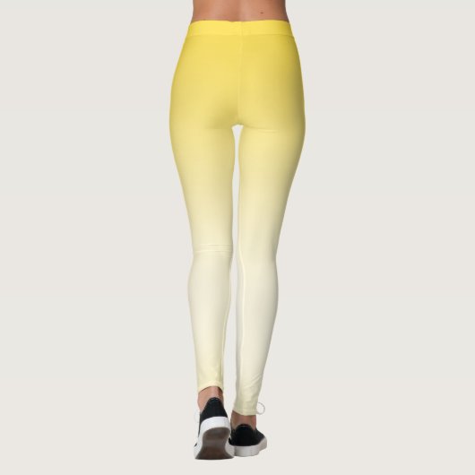 Eenvoudig Modern Geel kleurverloop Leggings (Achterkant)