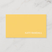 Eenvoudig modern geel professioneel netwerk visitekaartje (Voorkant)
