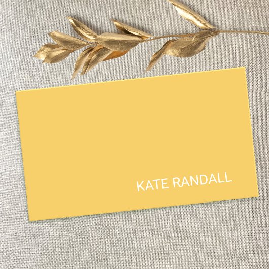 Eenvoudig modern geel professioneel netwerk visitekaartje