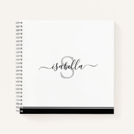 Eenvoudig Modern Gegraveerd Elegant Notitieboek