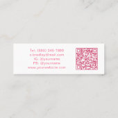 Eenvoudig modern gehaakt QR-code haken Mini Visitekaartje (Achterkant)