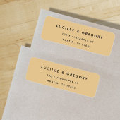 Eenvoudig modern Gele Return Address Label