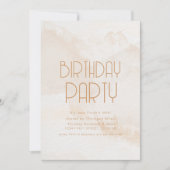 Eenvoudig Modern Gelukkig Verjaardag Beige Party I Kaart (Voorkant)