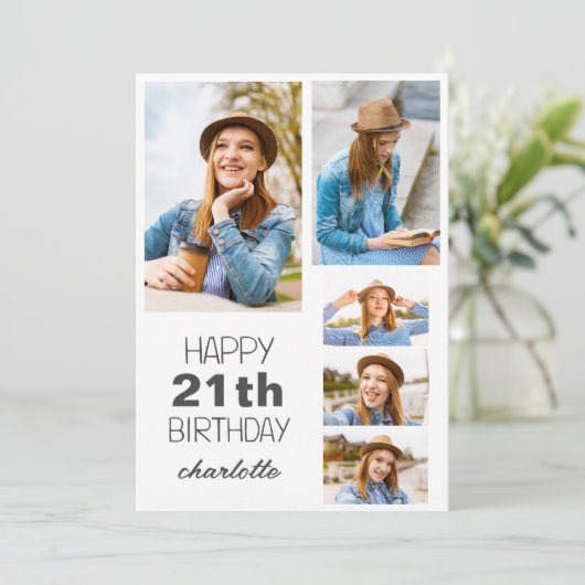 Eenvoudig Modern Gelukkig Verjaardag Stijlvol Elke Kaart (Staand voorkant)