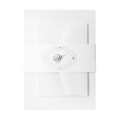 Eenvoudig modern Geometric Gold Diamond Monogram Uitnodigingen Wikkel (Voorkant Voorbeeld)