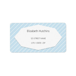 Eenvoudig modern geometrisch blauw etiket