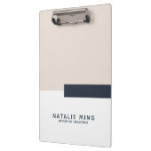 Eenvoudig modern geometrisch pastel klembord (Links)