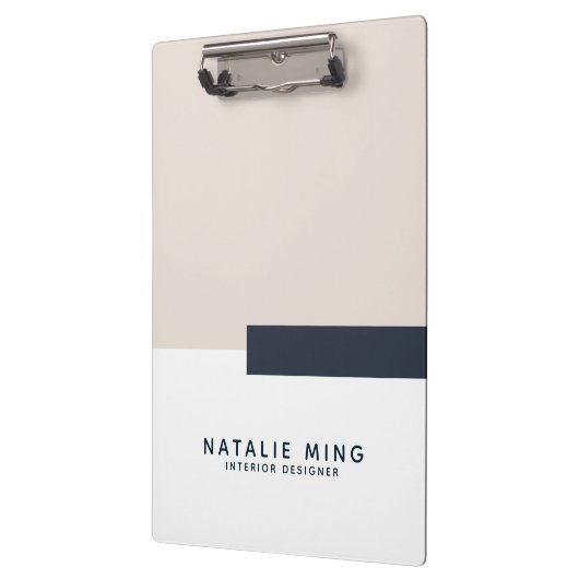 Eenvoudig modern geometrisch pastel klembord (Links)