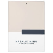 Eenvoudig modern geometrisch pastel klembord (Achterkant)