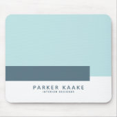 Eenvoudig modern geometrisch pastelblauw muismat (Voorkant)