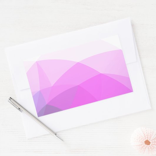 Eenvoudig modern geometrisch verloop rechthoekige sticker (Envelop)