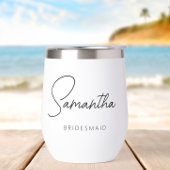 Eenvoudig modern gepersonaliseerd bruidsmeisje voo