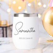 Eenvoudig modern gepersonaliseerd bruidsmeisje voo