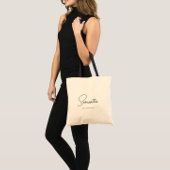 Eenvoudig modern gepersonaliseerd bruidsmeisje voo tote bag