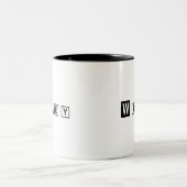 Eenvoudig modern gepersonaliseerd cadeau voor vrou tweekleurige koffiemok (Center)