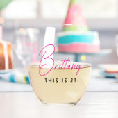 Eenvoudig Modern Gepersonaliseerd Dit is 21 Wijnglas Zonder Voet