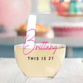 Eenvoudig Modern Gepersonaliseerd Dit is 21 Wijnglas Zonder Voet