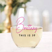 Eenvoudig Modern Gepersonaliseerd Dit is 30 Wijnglas Zonder Voet