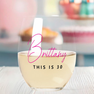 Eenvoudig Modern Gepersonaliseerd Dit is 30 Wijnglas Zonder Voet