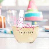 Eenvoudig Modern Gepersonaliseerd Dit is 30 Wijnglas Zonder Voet