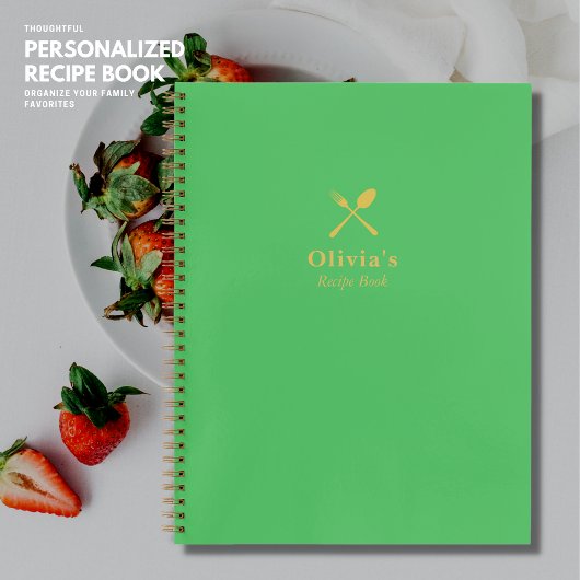 Eenvoudig, modern, gepersonaliseerd recept boek