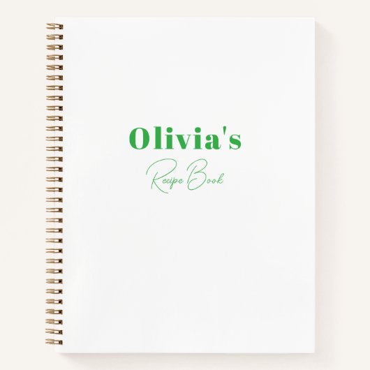 Eenvoudig, modern, gepersonaliseerd recept boek (Voorkant)