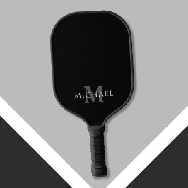 Eenvoudig Modern Gepersonaliseerde Naam Initiaal M Pickleball Paddle