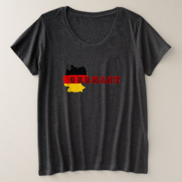 Eenvoudig Modern Germania Duitsland Art Letter Sou Grote Maat T-shirt