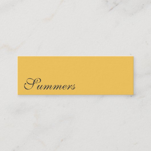 Eenvoudig, modern Gold Black Mini Visitekaartje (Voorkant)