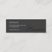 Eenvoudig, modern Gold Black Mini Visitekaartje (Achterkant)