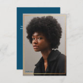 Eenvoudig modern Gold Border Afstuderen Hartelijk  Kaart (Voorkant / Achterkant)