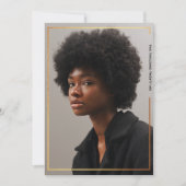 Eenvoudig, modern Gold Border Afstuderen Kaart (Voorkant)