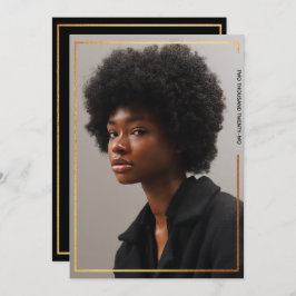 Eenvoudig, modern Gold Border Afstuderen Kaart